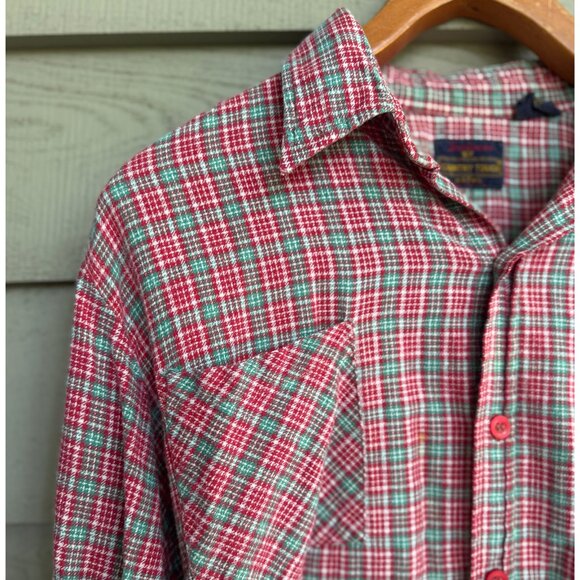 Vintage Country Touch Red Green Flannel L - Picture 3 of 7